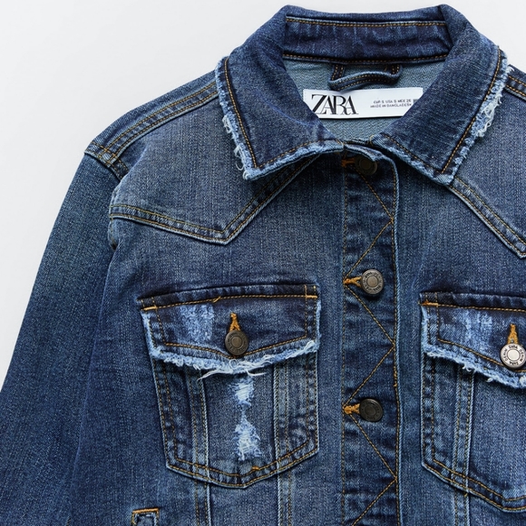 Zara Fitted Denim Jacket - Picture 7 of 7